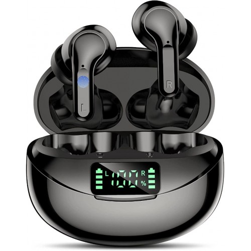 WITKID Wireless Headphones 5.1 - Bluetooth Wireless Earbuds In-Ear With Deep Bass,Touch Control, Clear Voice Capture Technology, IPX7 Waterproof for Sport/Woking/Travel, Built-in Noise Cancelling Mic